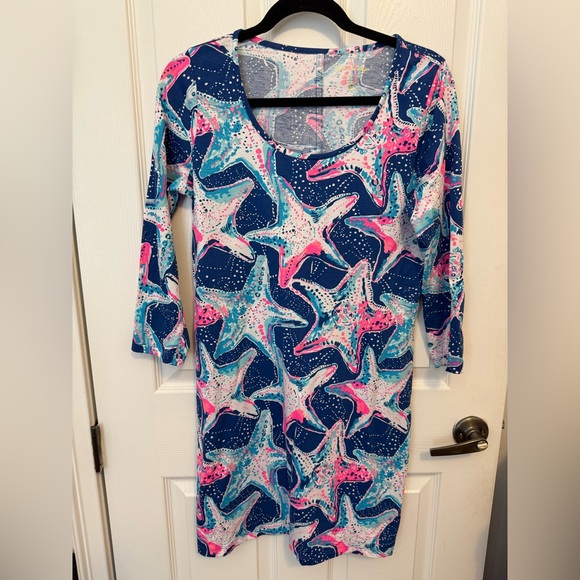 Lilly Pulitzer Indigo Sea Star Struck Beacon Dress - Size Medium - Picture 2 of 10